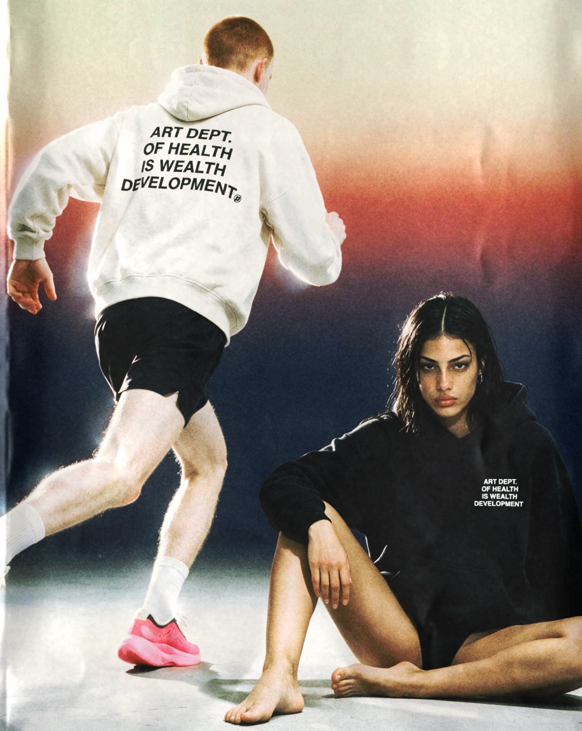 Health is Wealth Hoodie in Oatmeal