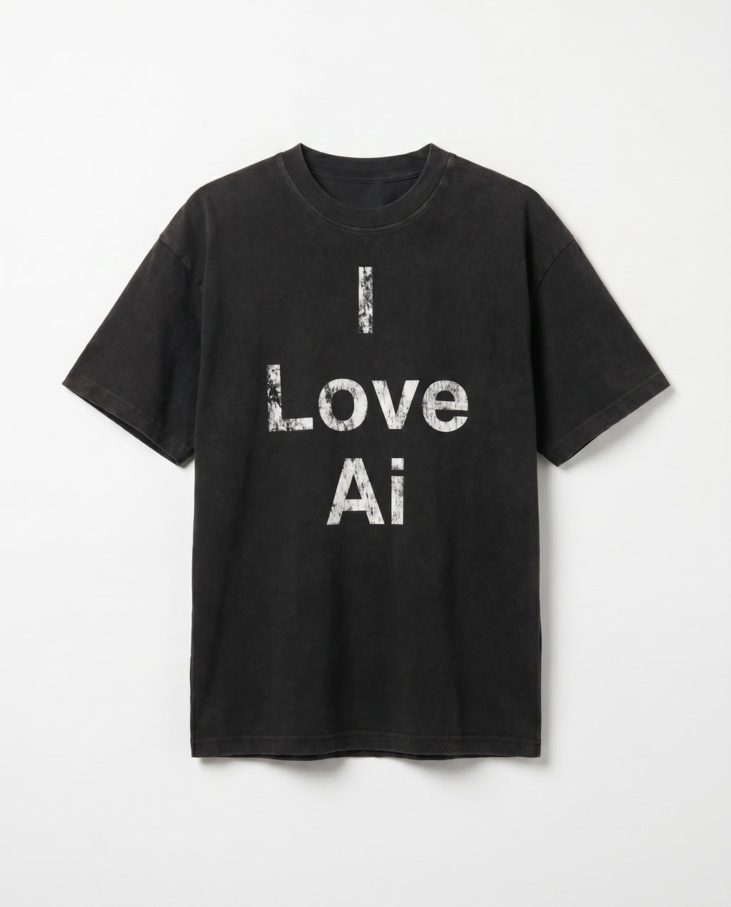 I Love Ai Vintage Washed Tee - White Wall Product