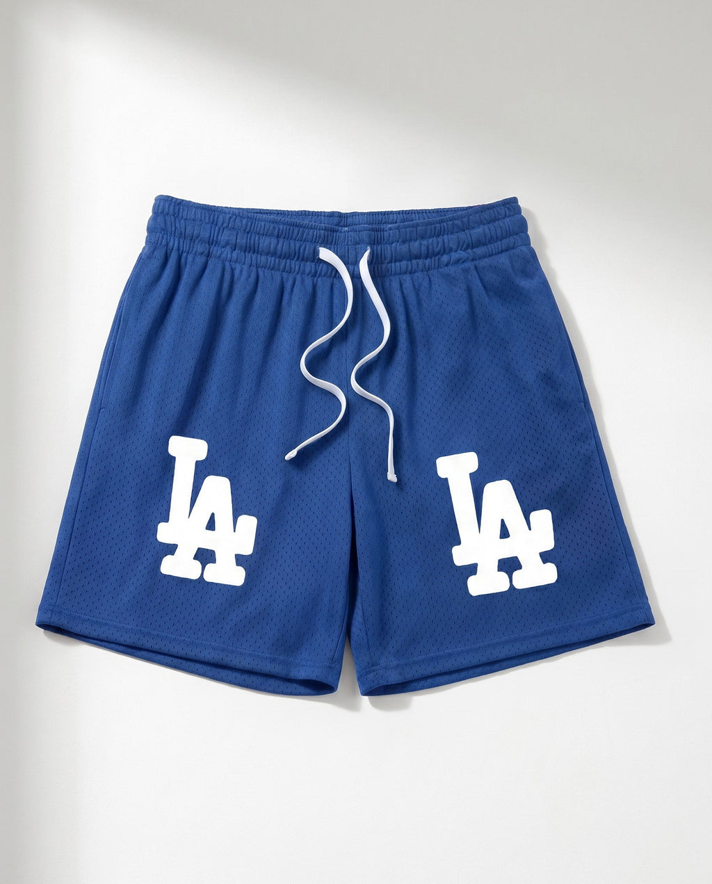 LA Bootleg Mesh Shorts in Blue - White Wall Produvt