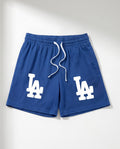 LA Bootleg Mesh Shorts in Blue - White Wall Produvt