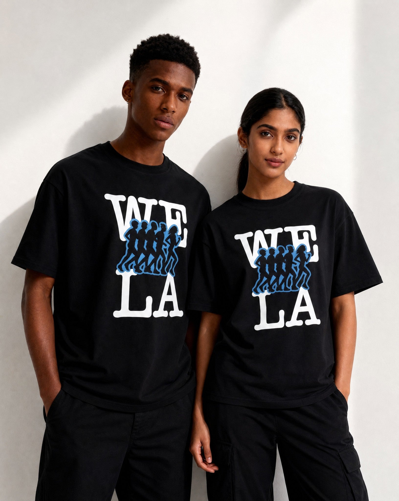 LA Run Club Tee in Black - Editorial Image
