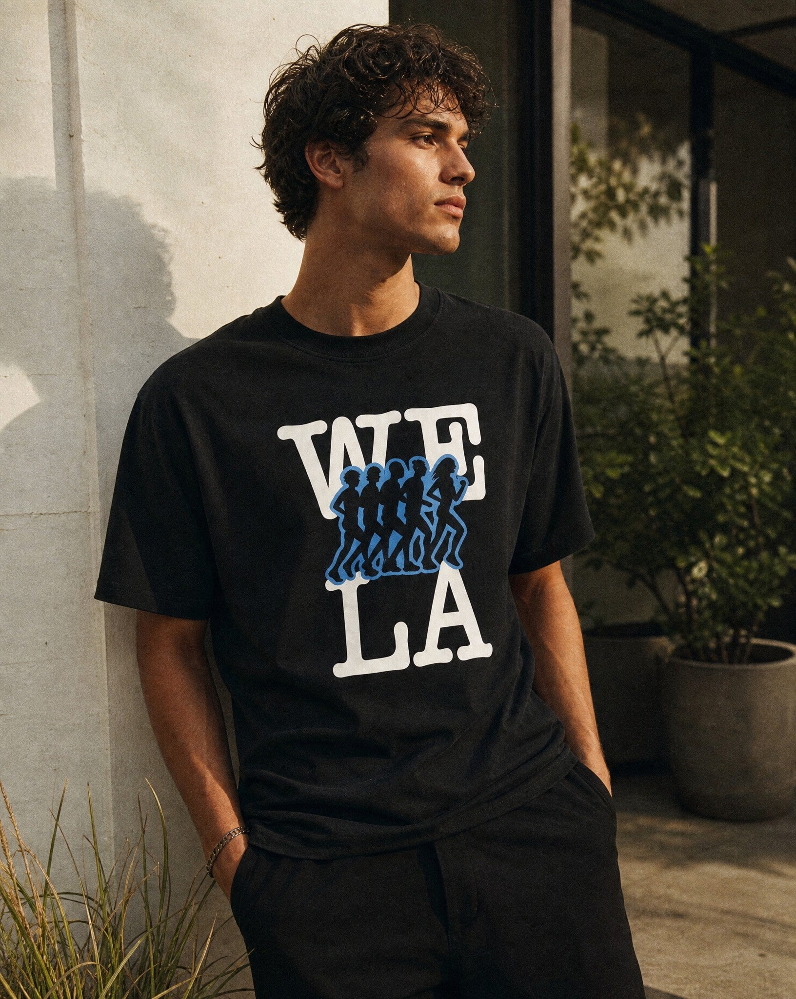 LA Run Club Tee in Black - Lifestyle Image