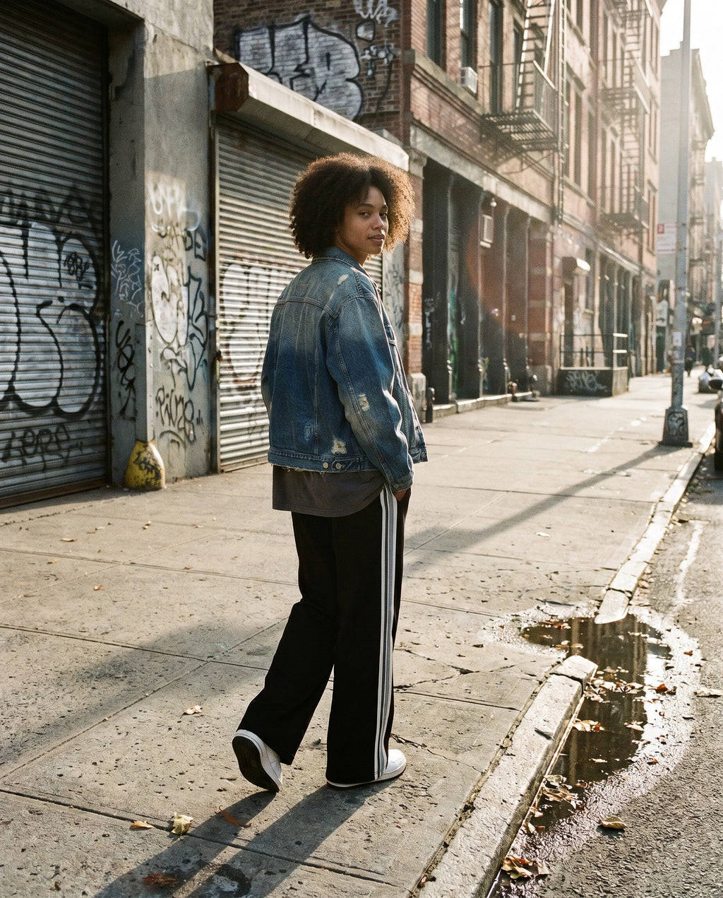 Line Pants in Black - Lifestyle Image