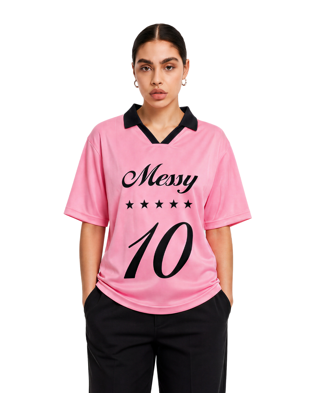 Messy Futbol Jersey in Pink