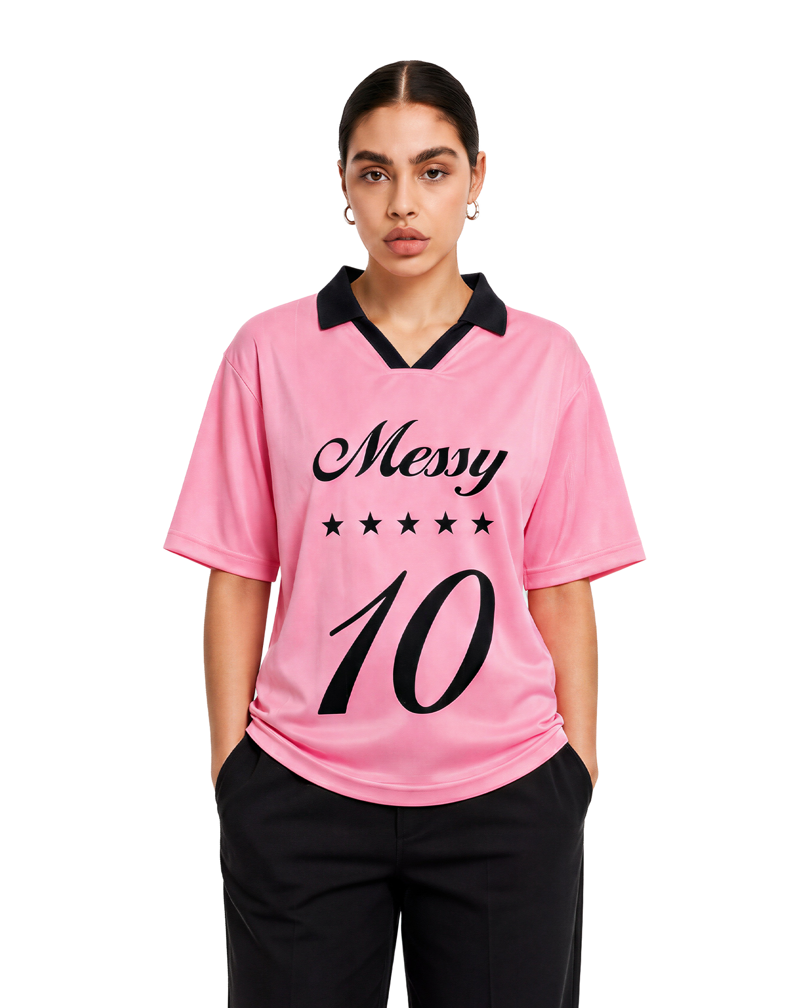 Messy Futbol Jersey in Pink