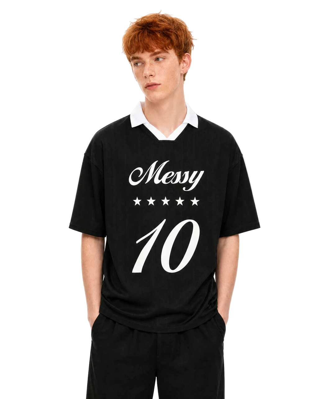 Messy Futbol Jersey in Black