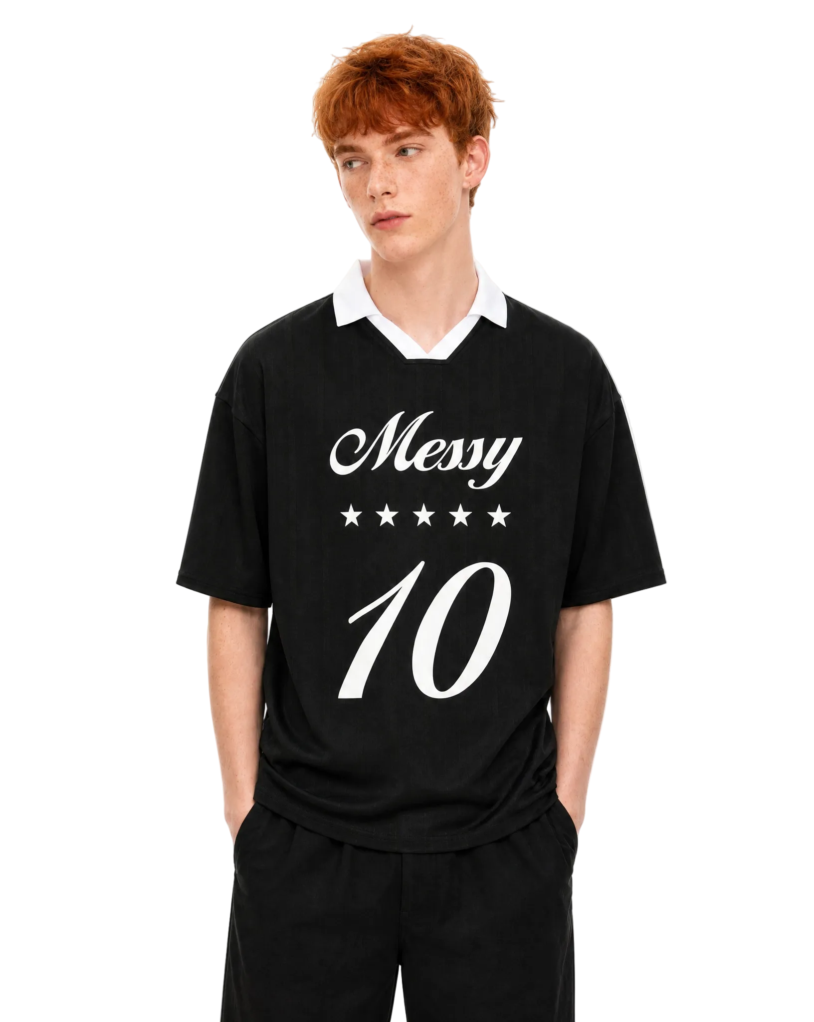 Messy Futbol Jersey in Black