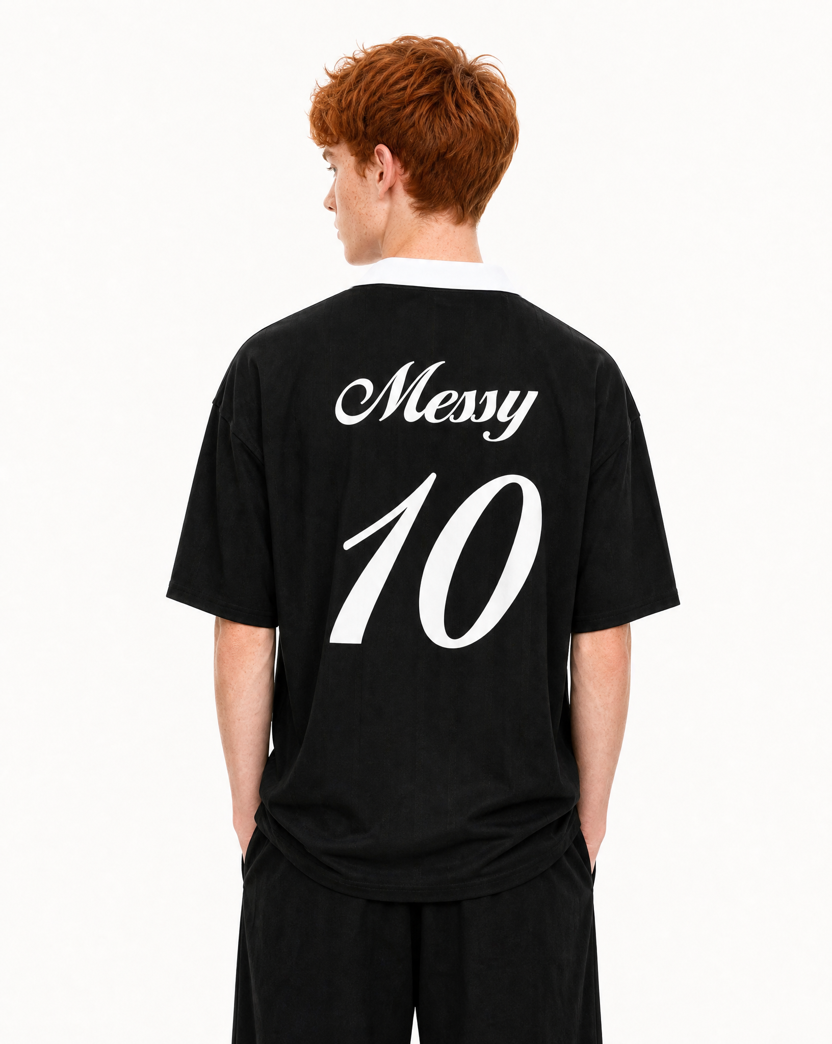 Messy Futbol Jersey in Black