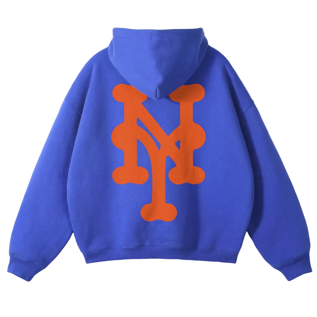 NY Queens Bootleg Hoodie in Blue