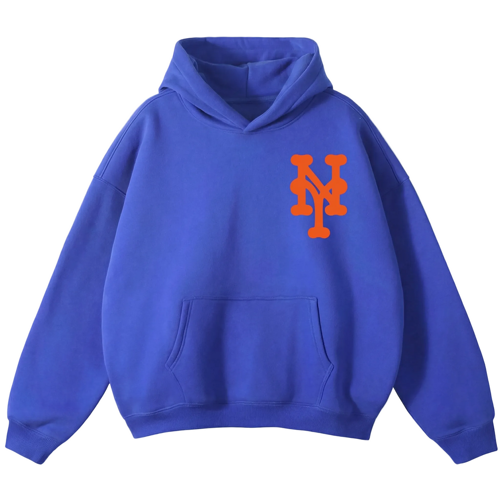 NY Queens Bootleg Hoodie in Blue