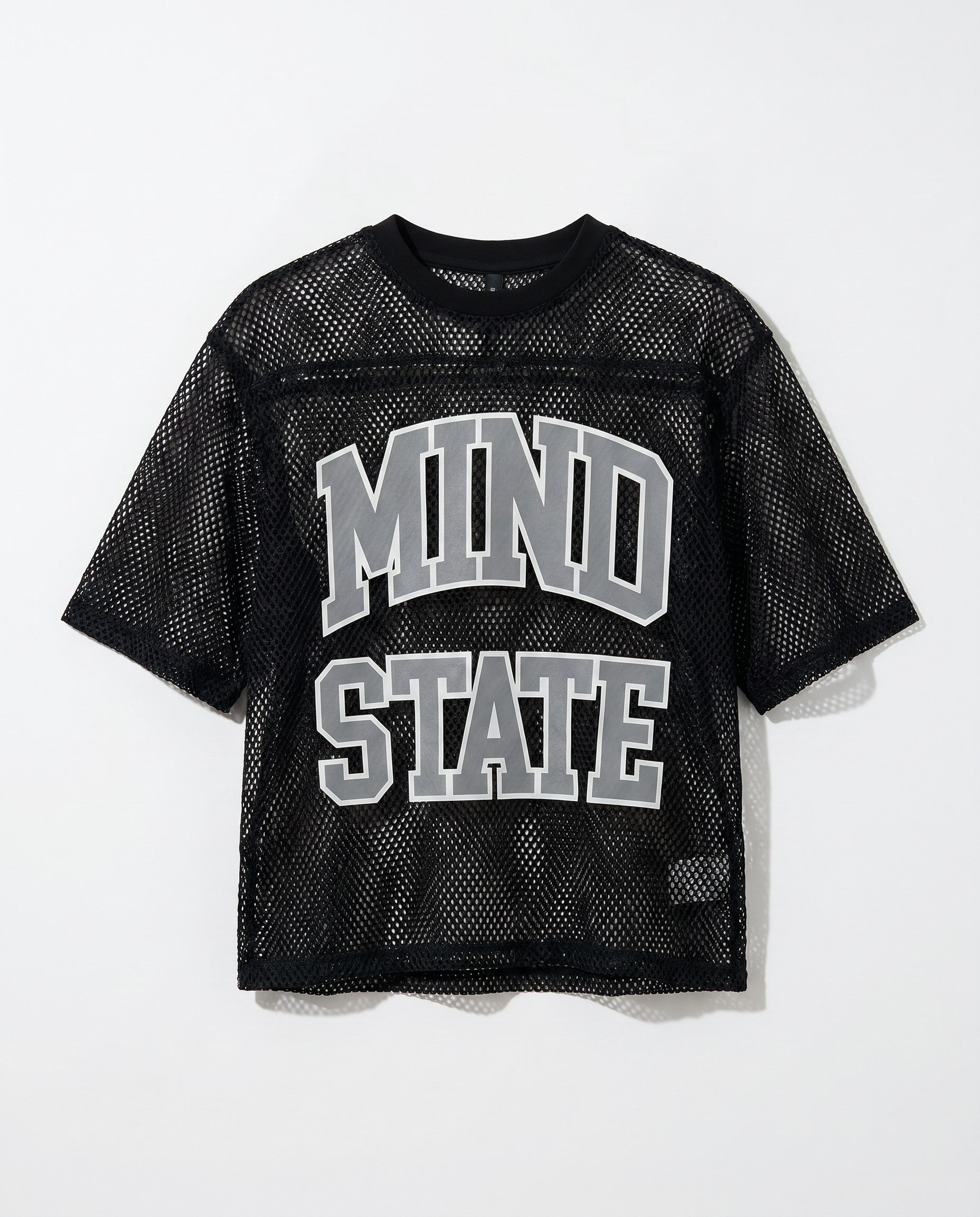 Mind State Mesh Shirt in Black - White Wall Product