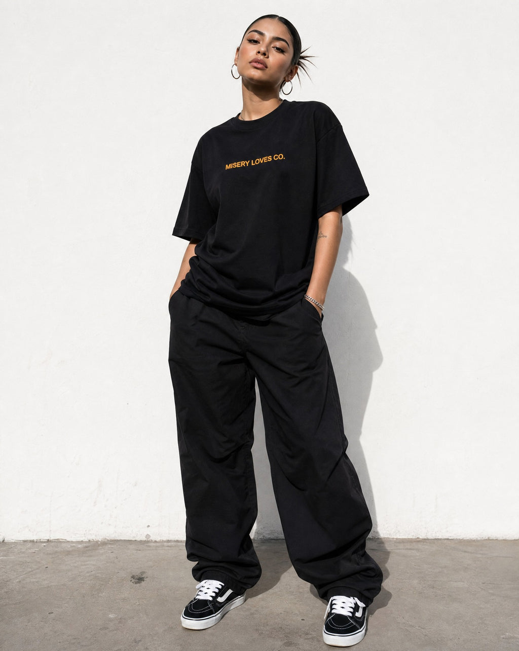 Misery Loves Co. Tee in Black - Editorial Image