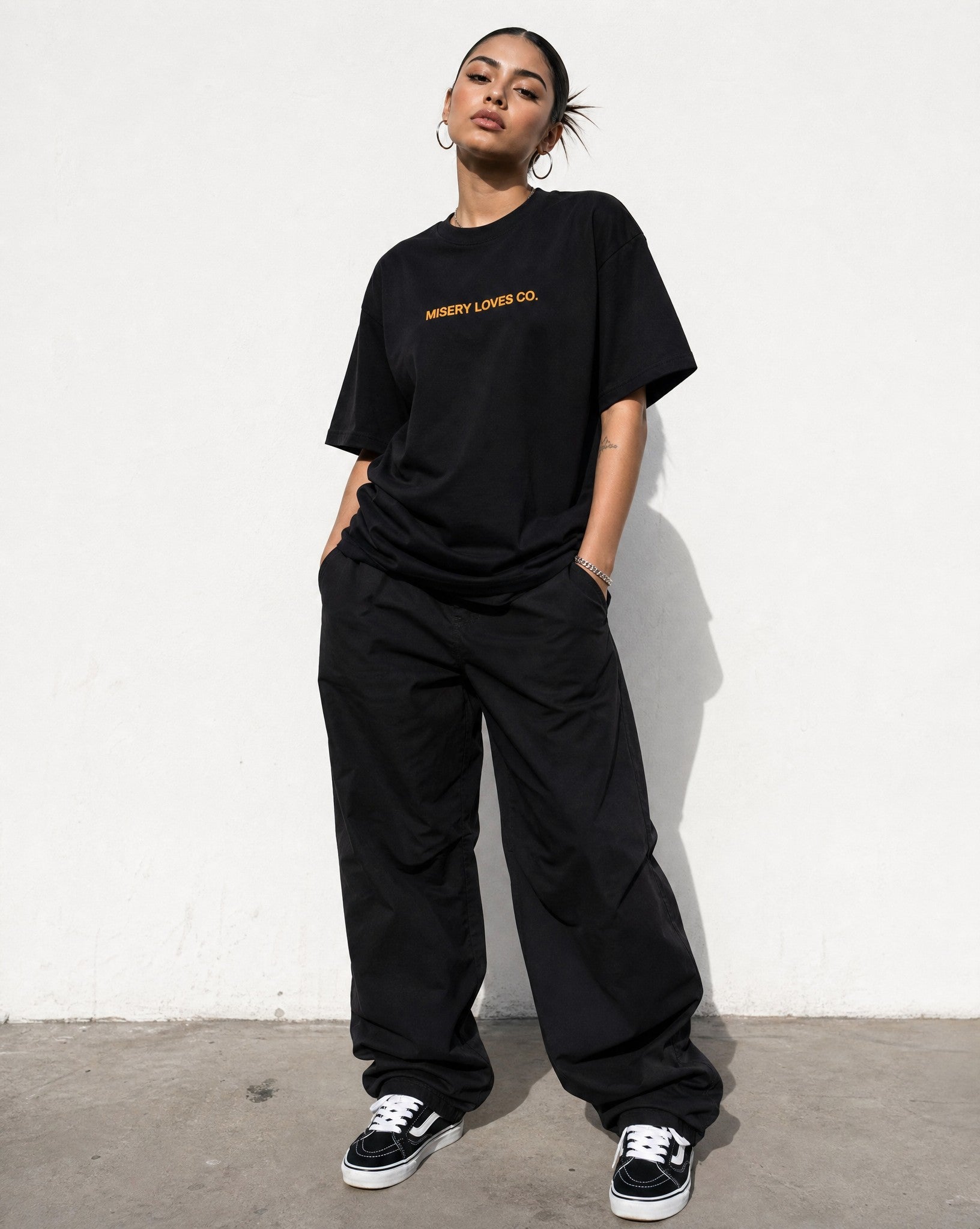 Misery Loves Co. Tee in Black - Editorial Image