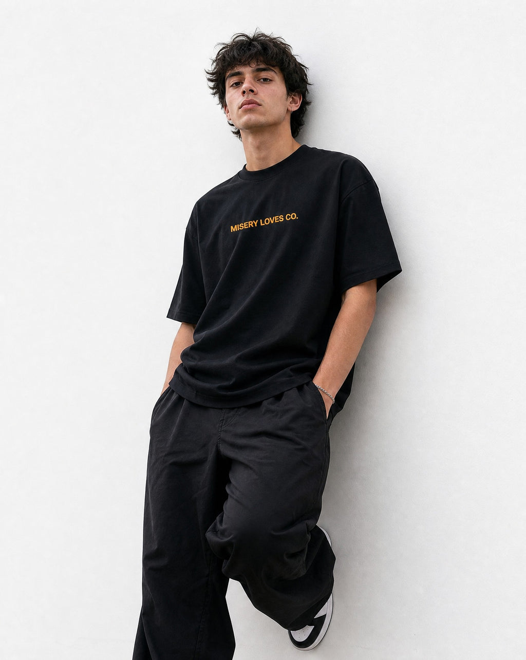 Misery Loves Co. Tee in Black - Editorial Image