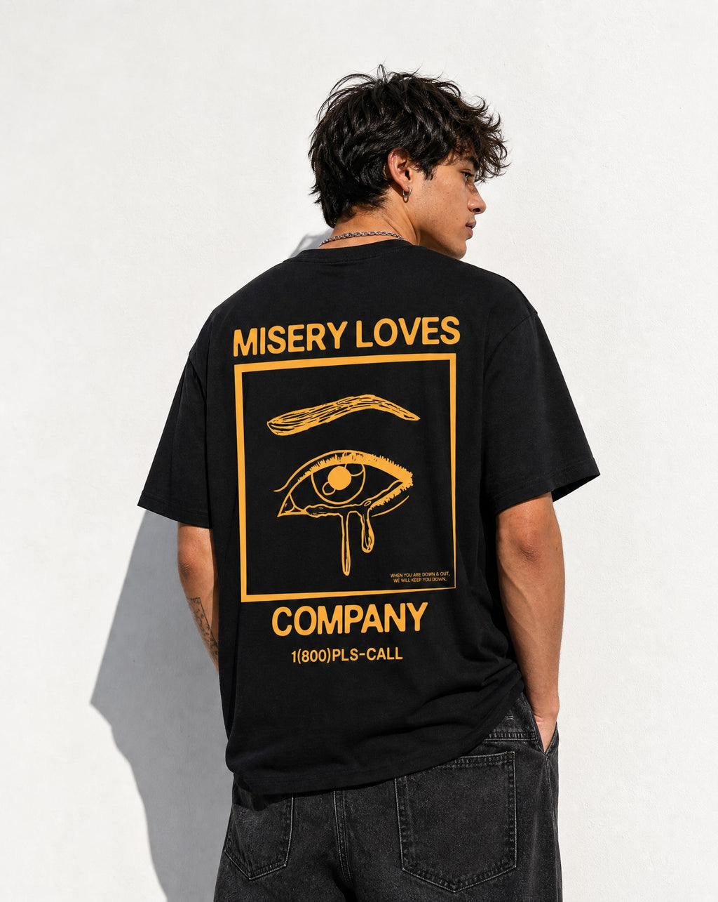 Misery Loves Co. Tee in Black - Editorial Image
