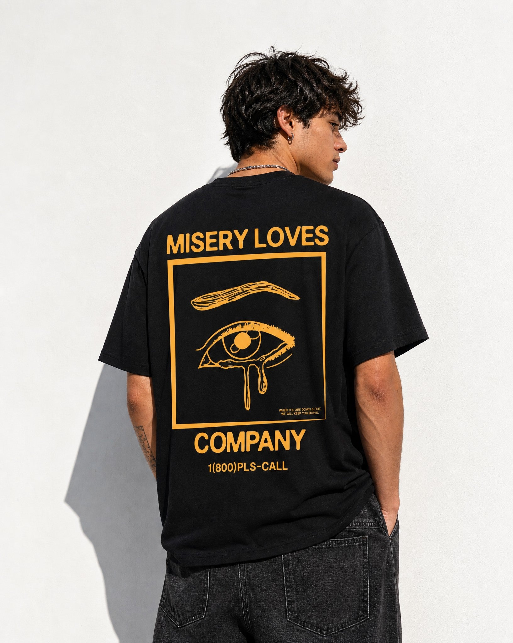 Misery Loves Co. Tee in Black - Editorial Image