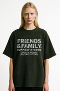 F&F Waffle Tee in Vintage Black
