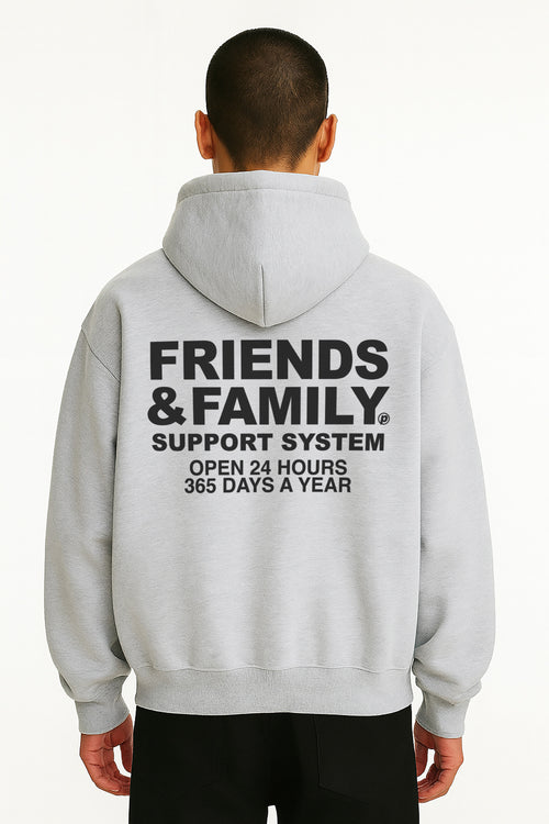 F&F Box Hoodie in Grey