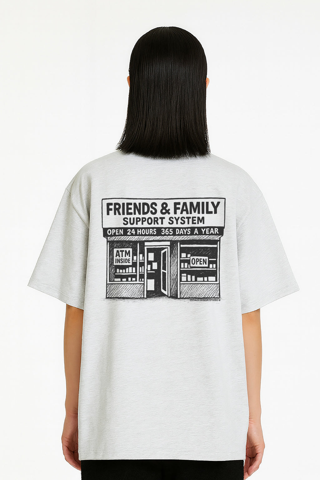 F&F Shop Tee in Ash Grey