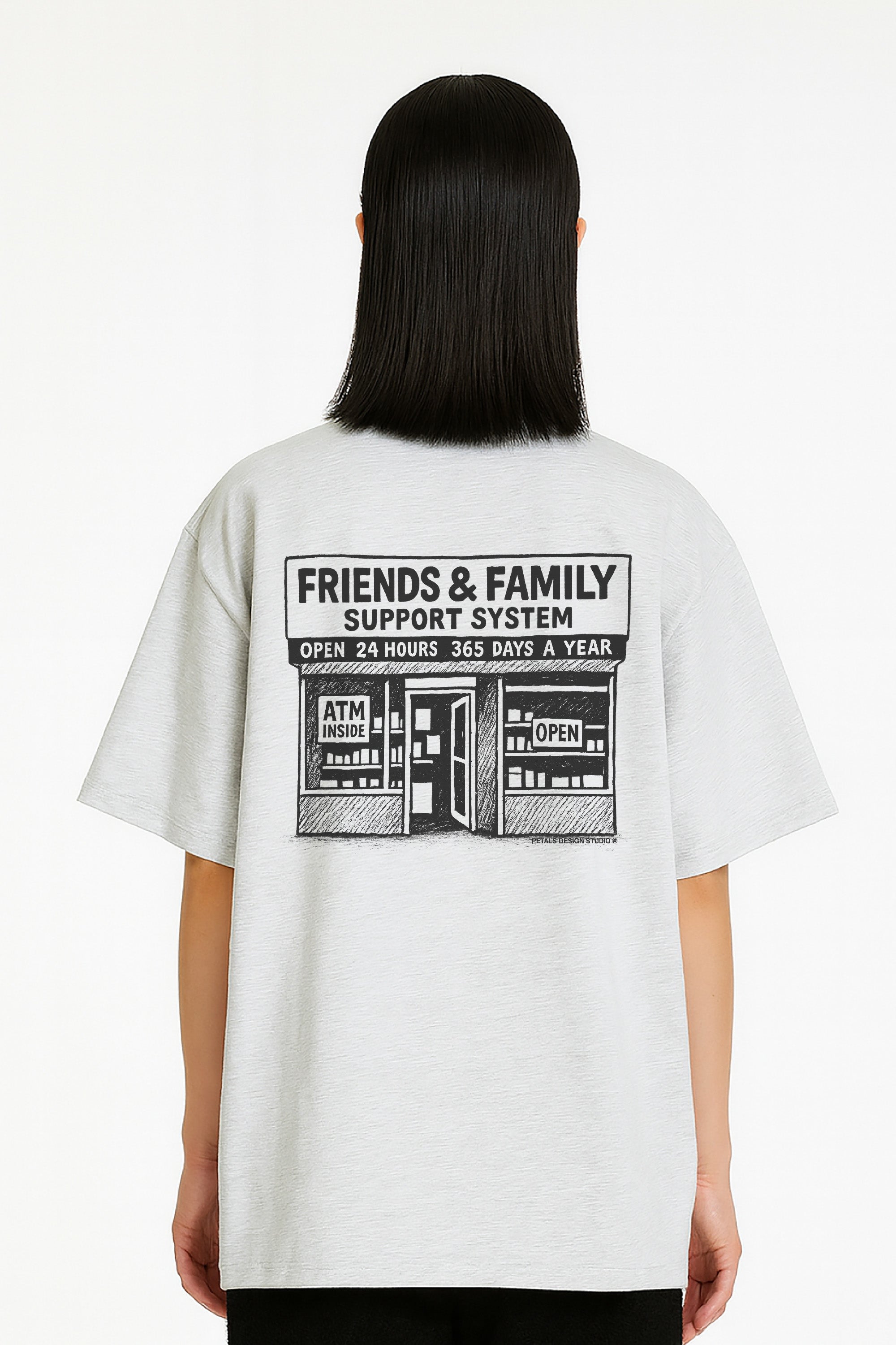 F&F Shop Tee in Ash Grey