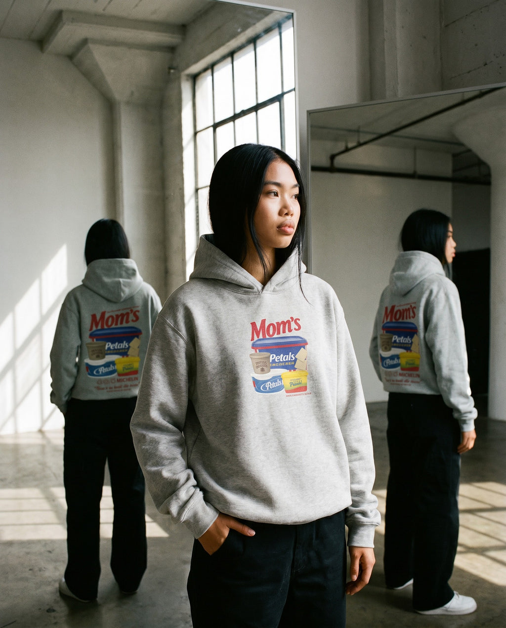 Mom's House Box Hoodie - Lifestyle Image