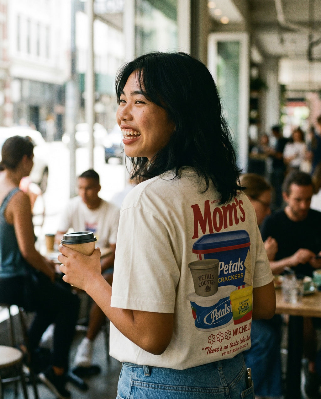 Mom's House Enzyme Treated Tee - Lifestyle Image
