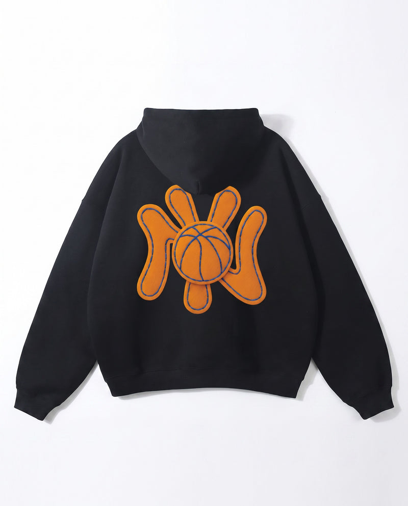 NY Ball Hoodie in Black - White Wall Product