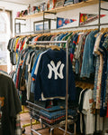 NY Bootleg Hoodie in Navy - Creative Flat