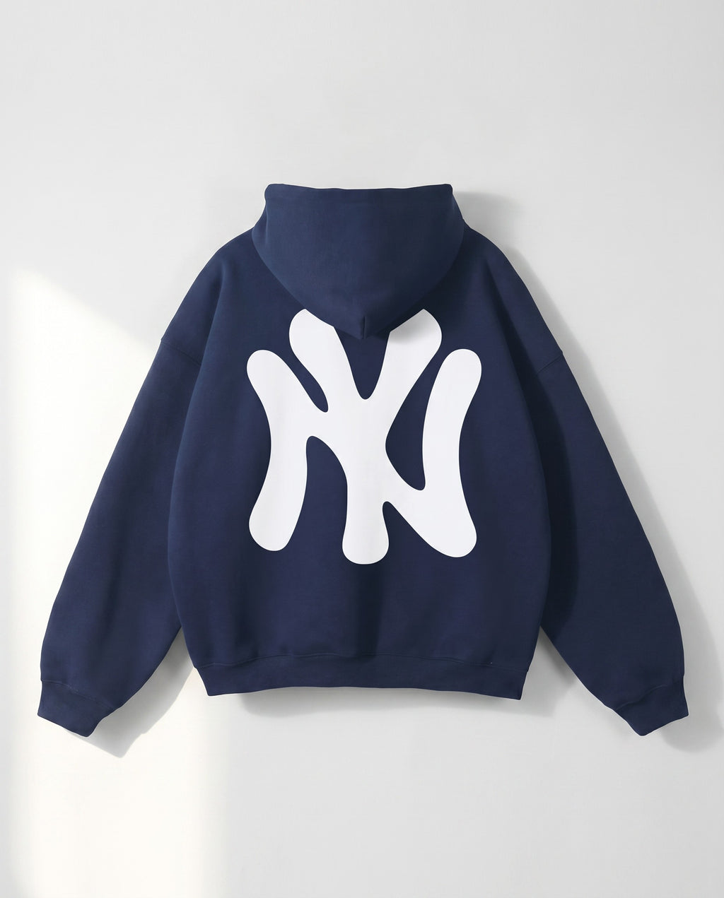 NY Bootleg Hoodie in Navy - White Wall Product