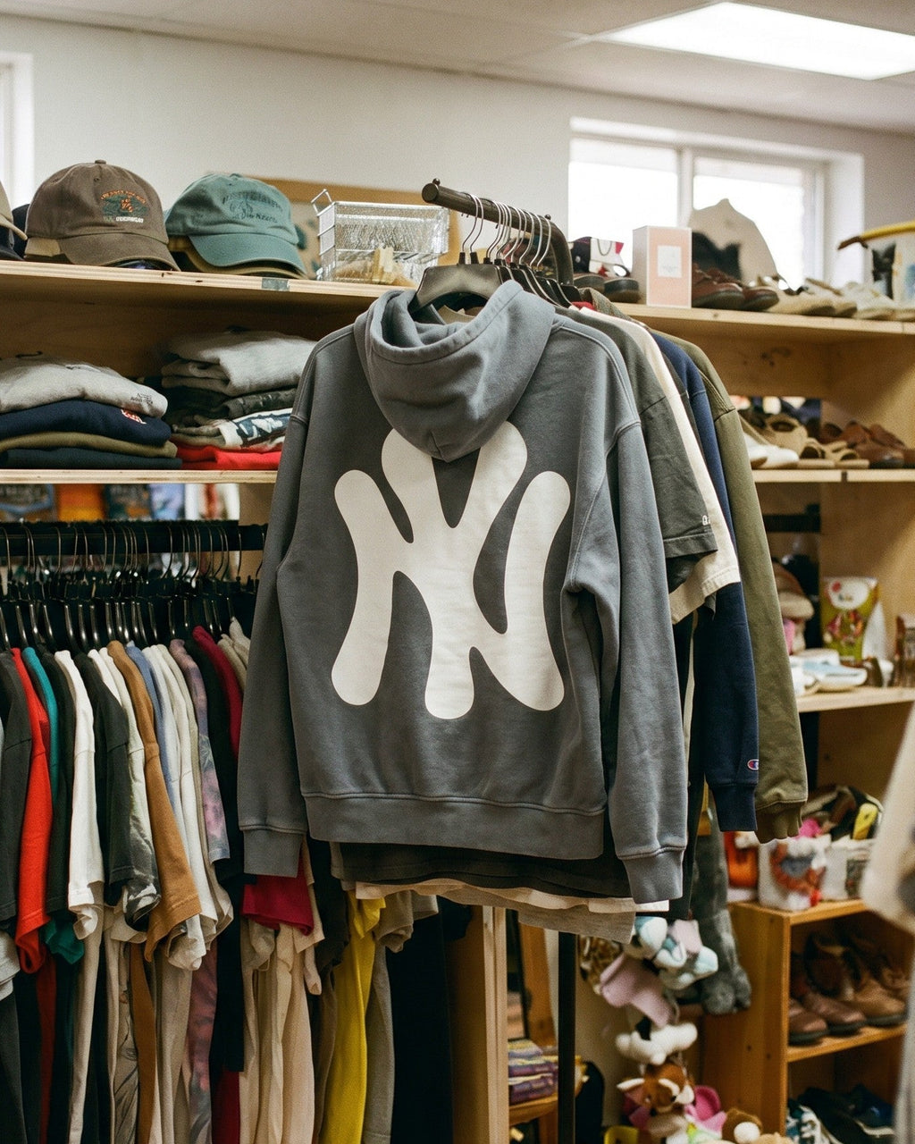 NY Bootleg Vintage Washed Hoodie - Creative Flat