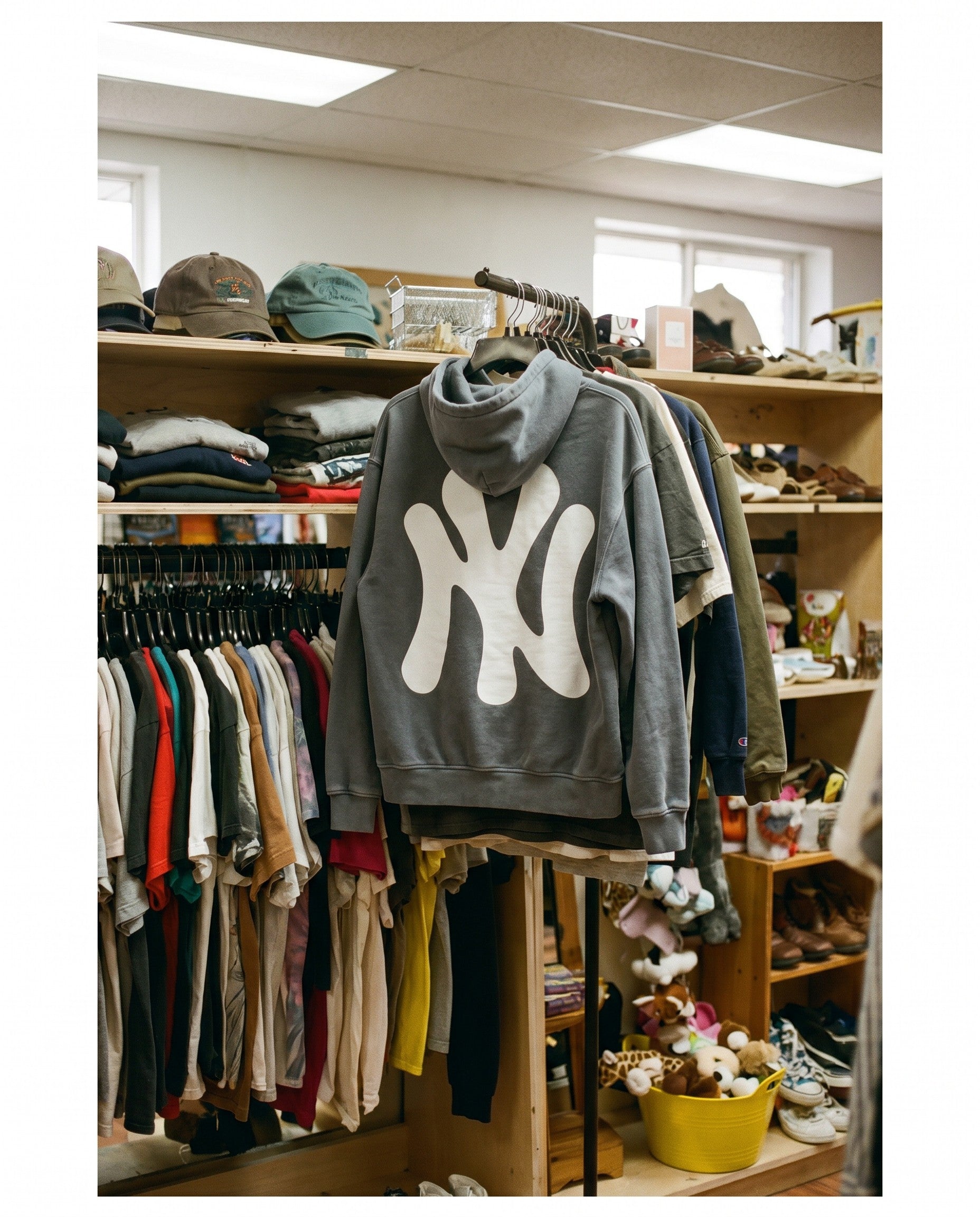 NY Bootleg Vintage Washed Hoodie - Creative Flat