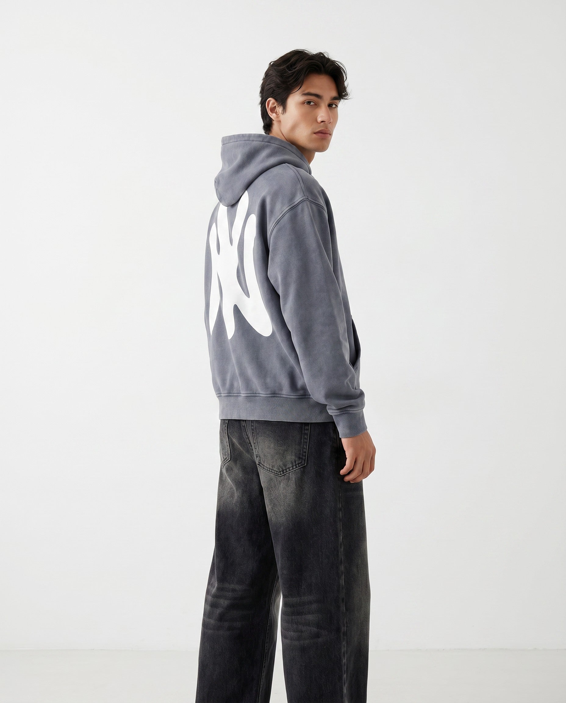 NY Bootleg Vintage Washed Hoodie - Editorial Image