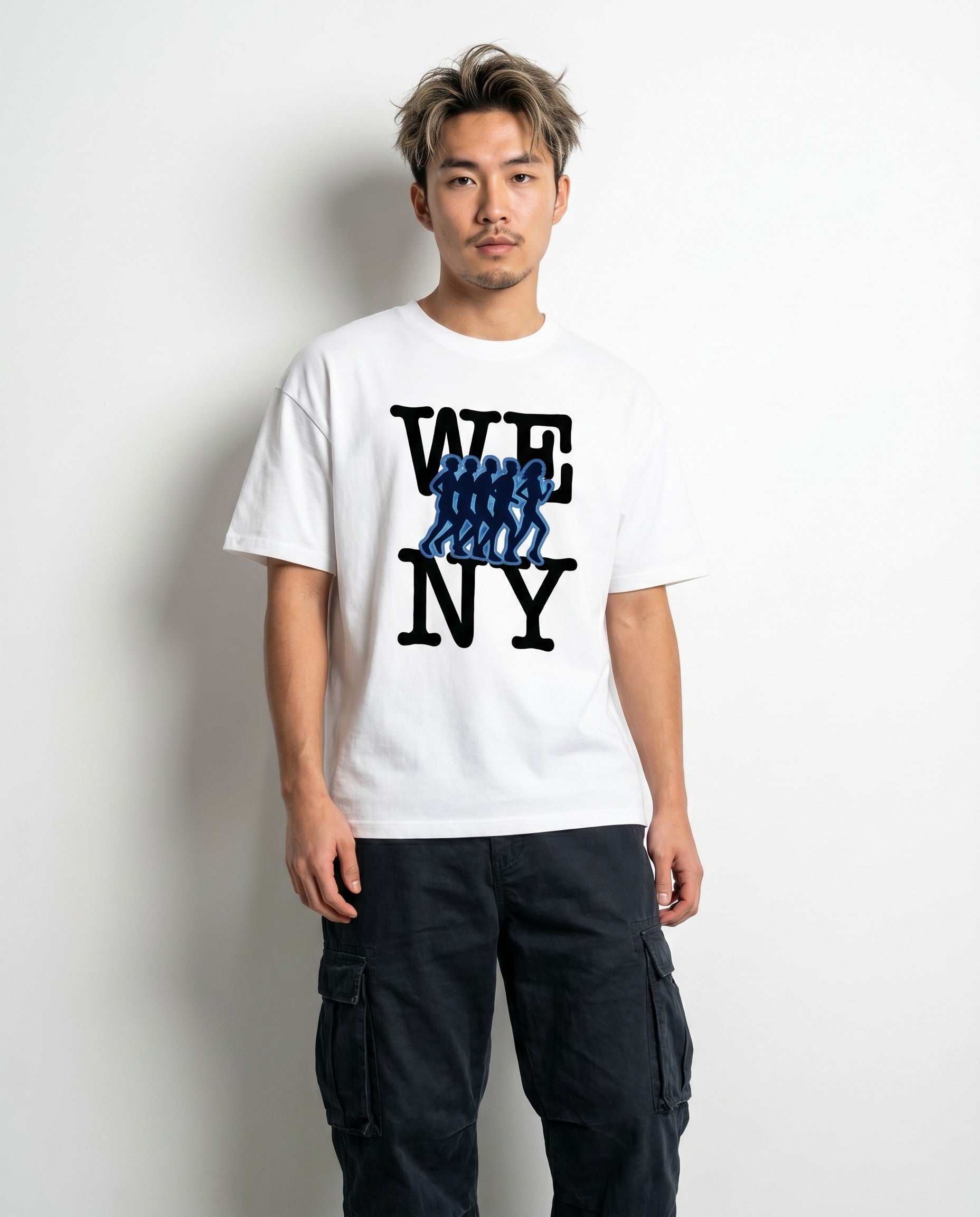 NY Run Club Tee in White - Editorial Image