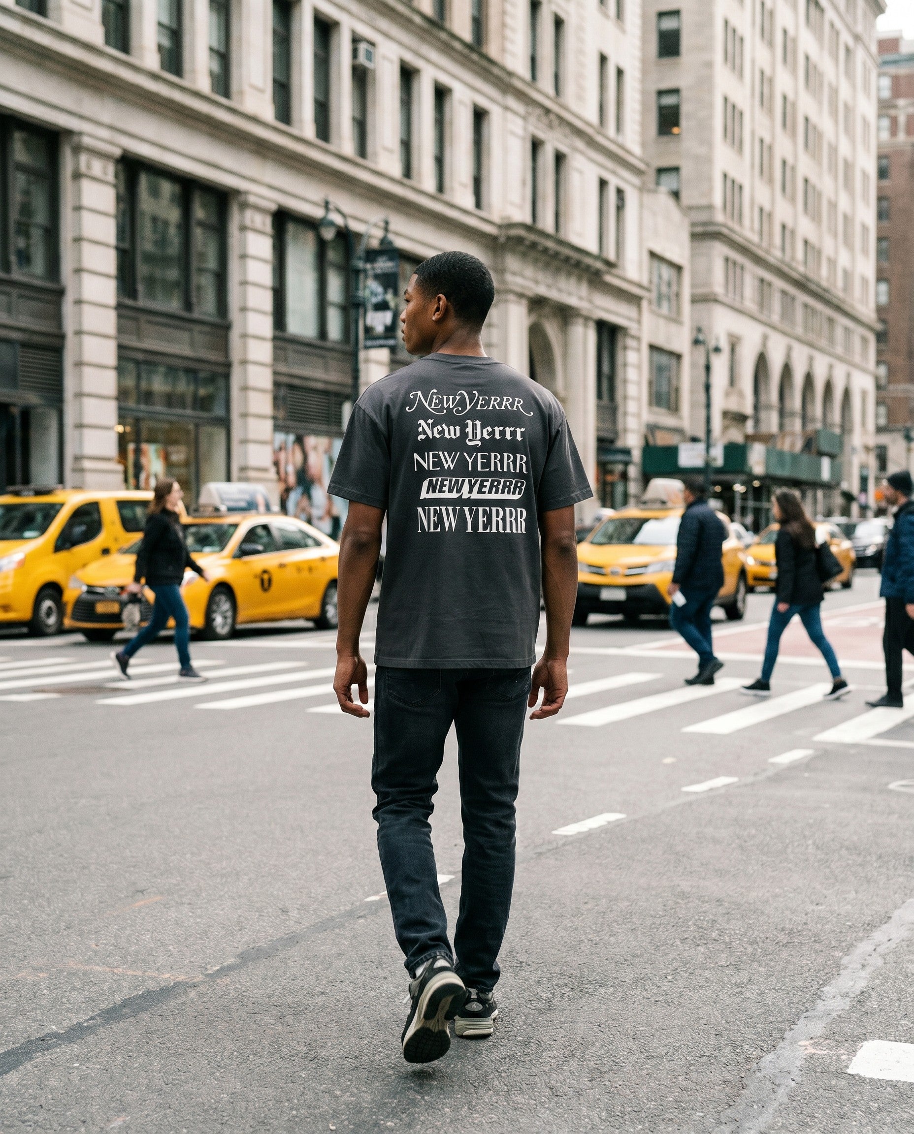 New Yerrr Tee in Black - Lifestyle Image