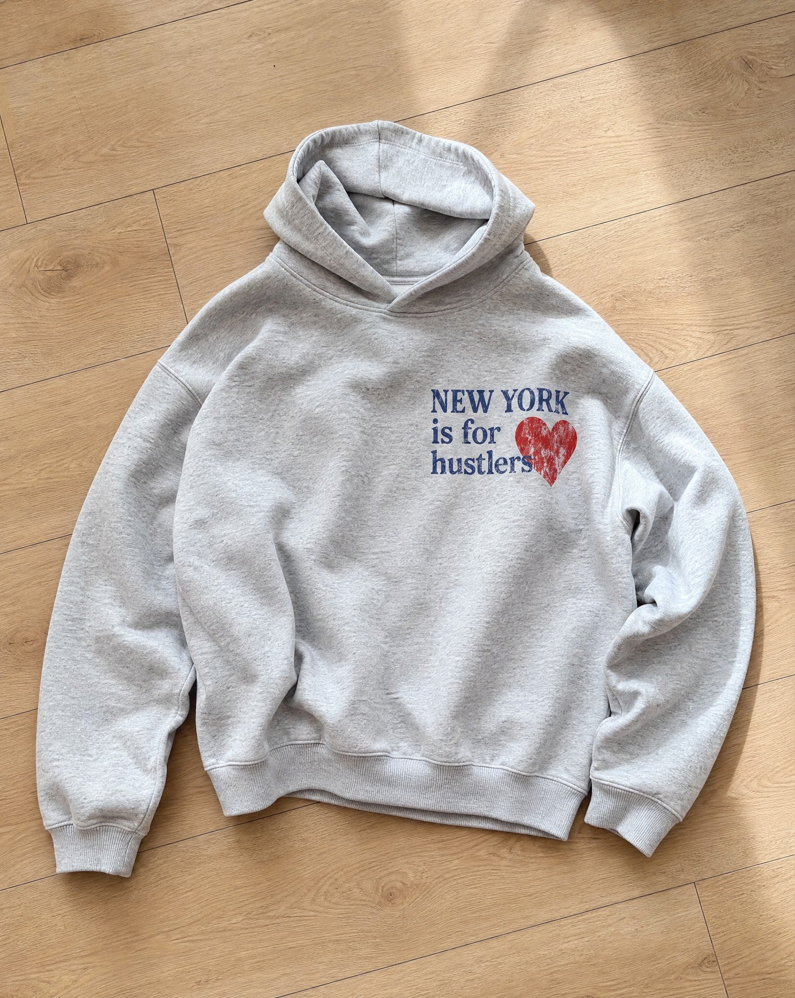 New York Hustle Hoodie in Grey - Creative Flat