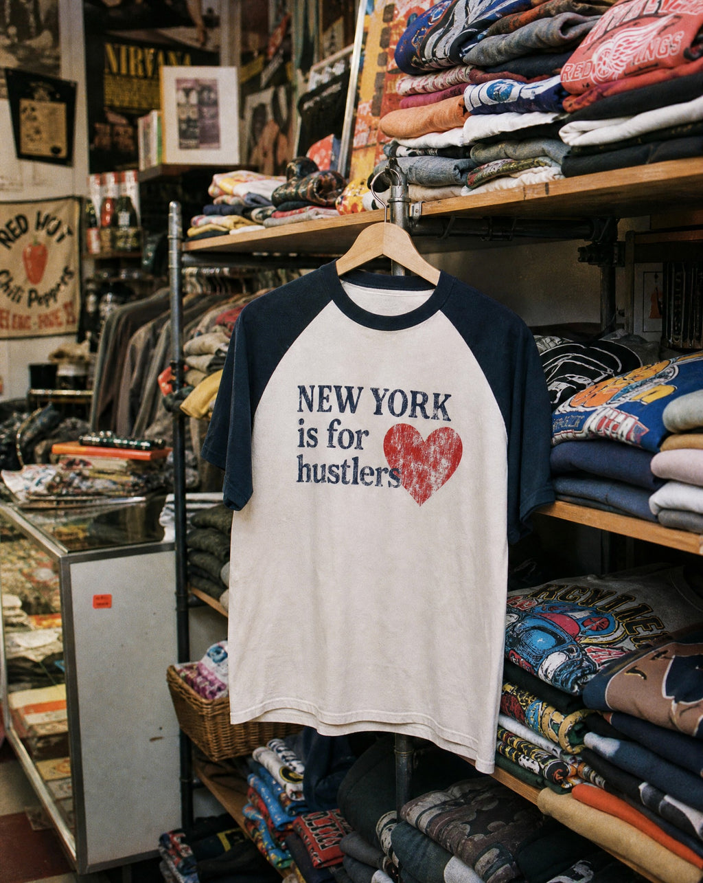 New York Hustle Raglan Tee - Creative Flat