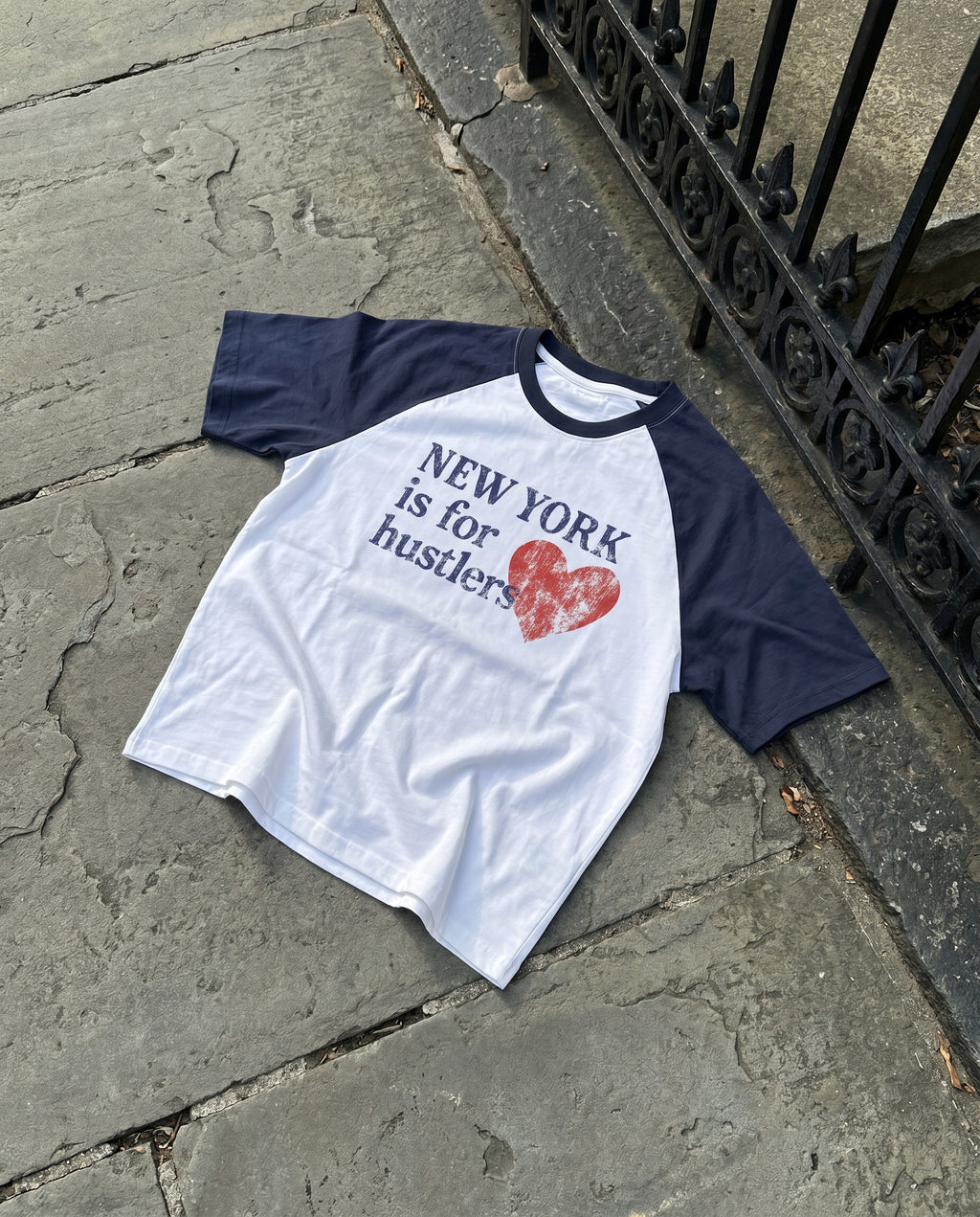 New York Hustle Raglan Tee - Creative Flat
