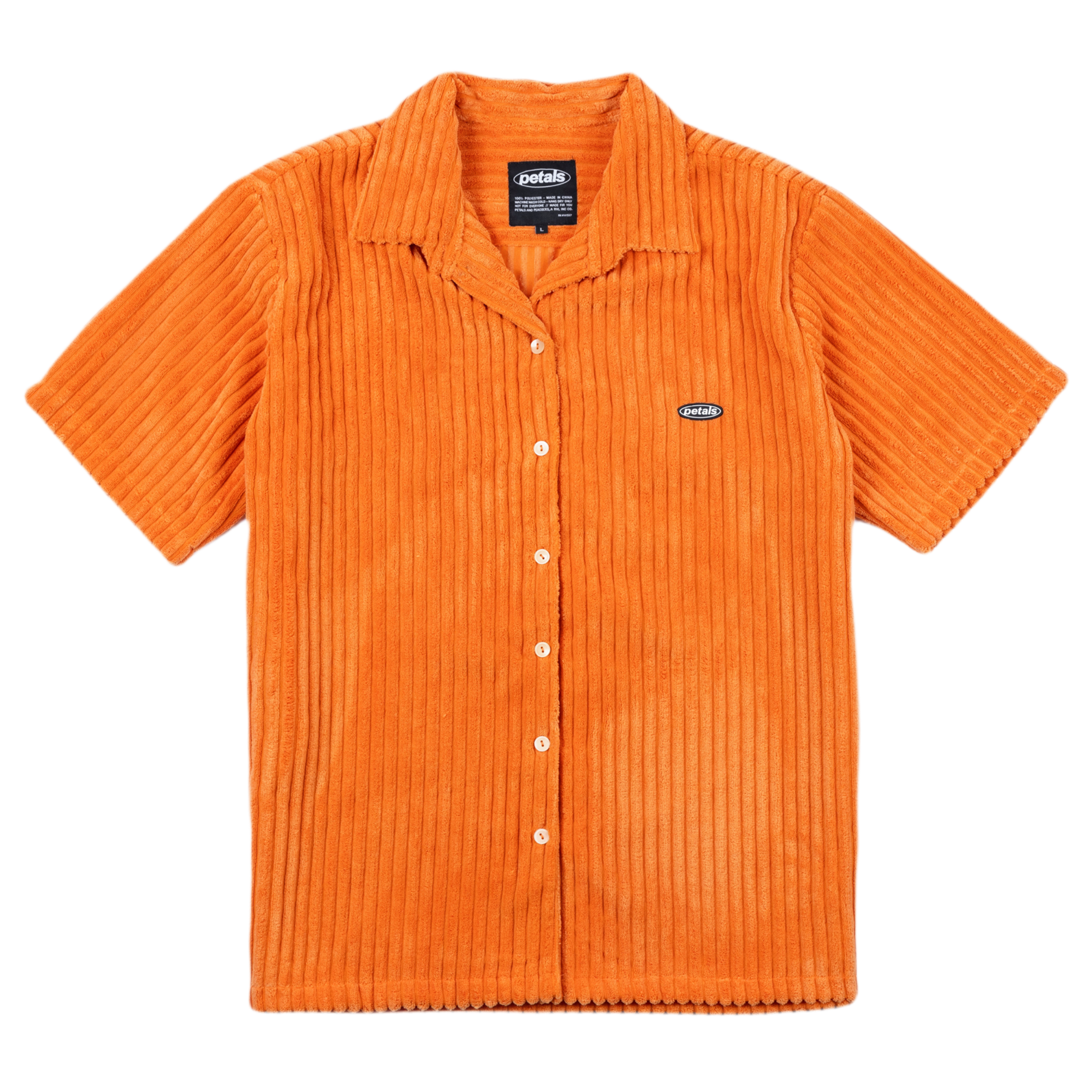 Jumbo Cords Button-Up in Orange