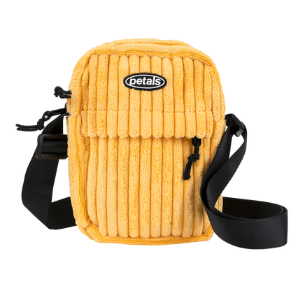 <transcy>Sac porté épaule en velours côtelé noir</transcy>