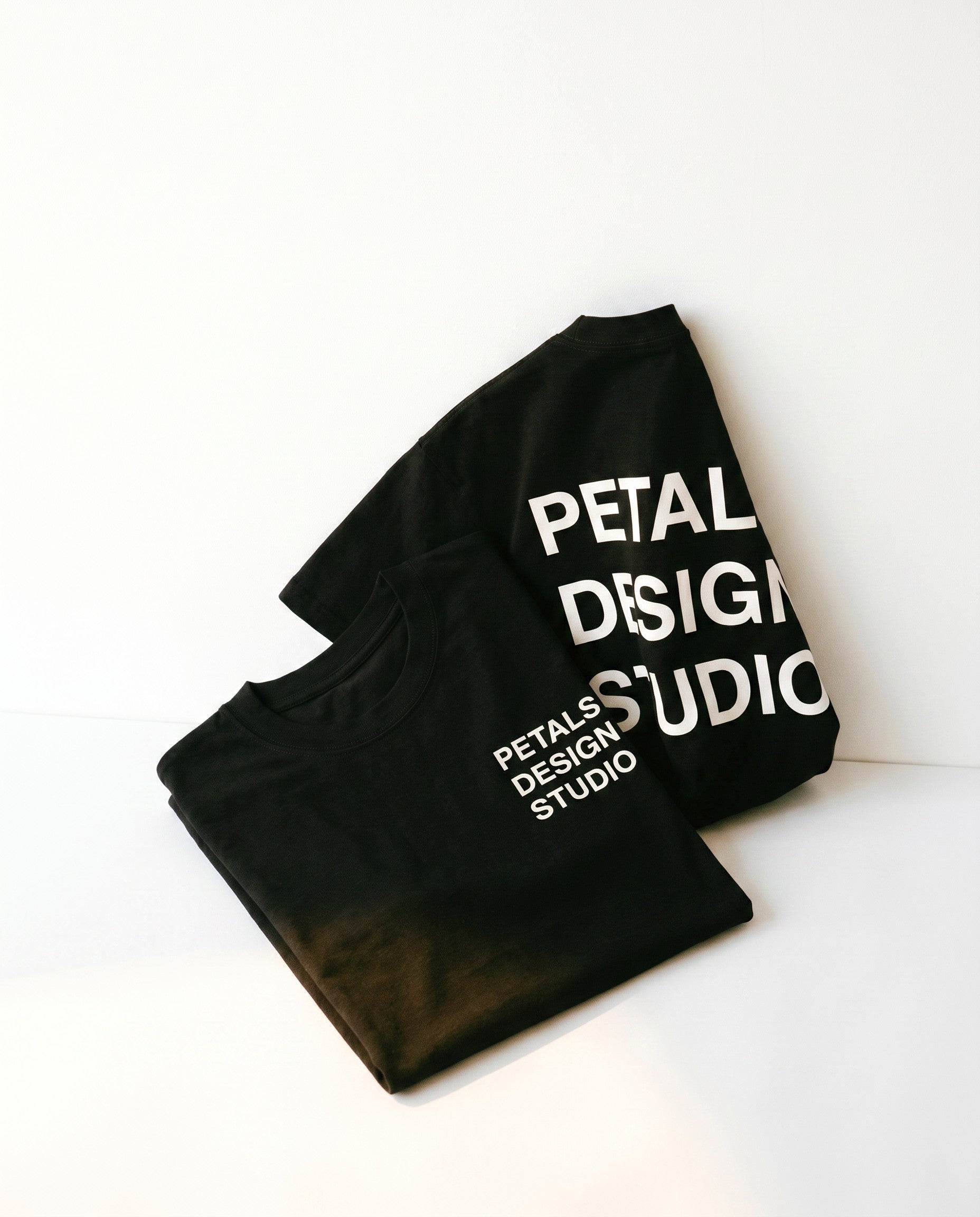 Petals House Tee in Black - White Wall Product