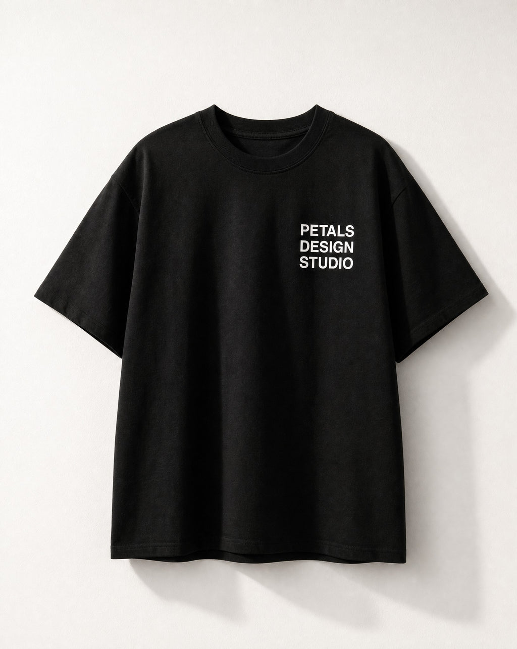 Petals House Tee in Black - White Wall Product