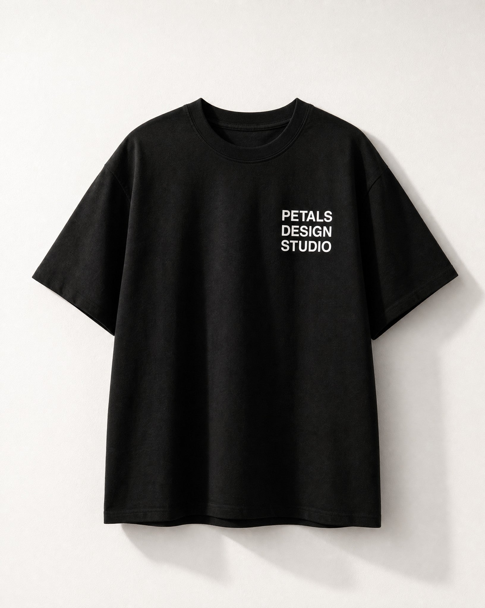 Petals House Tee in Black - White Wall Product