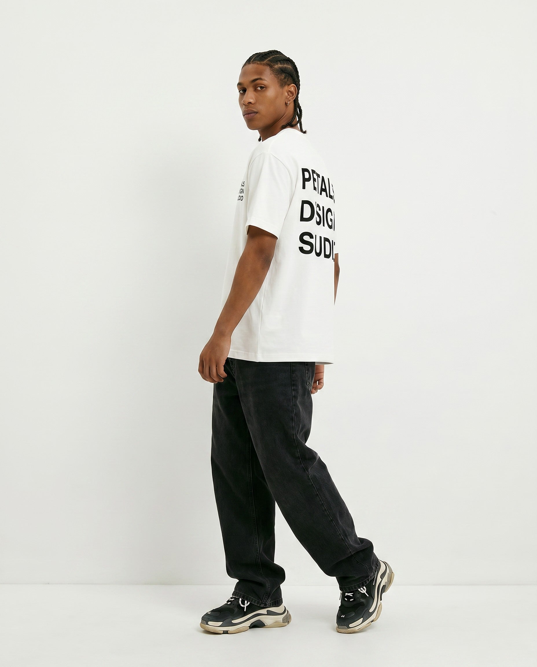Petals House Tee in White - Editorial Image
