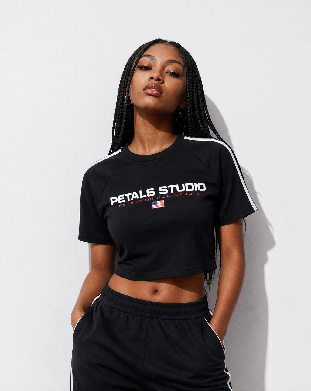 Petals Sport Crop Top - Editorial Image
