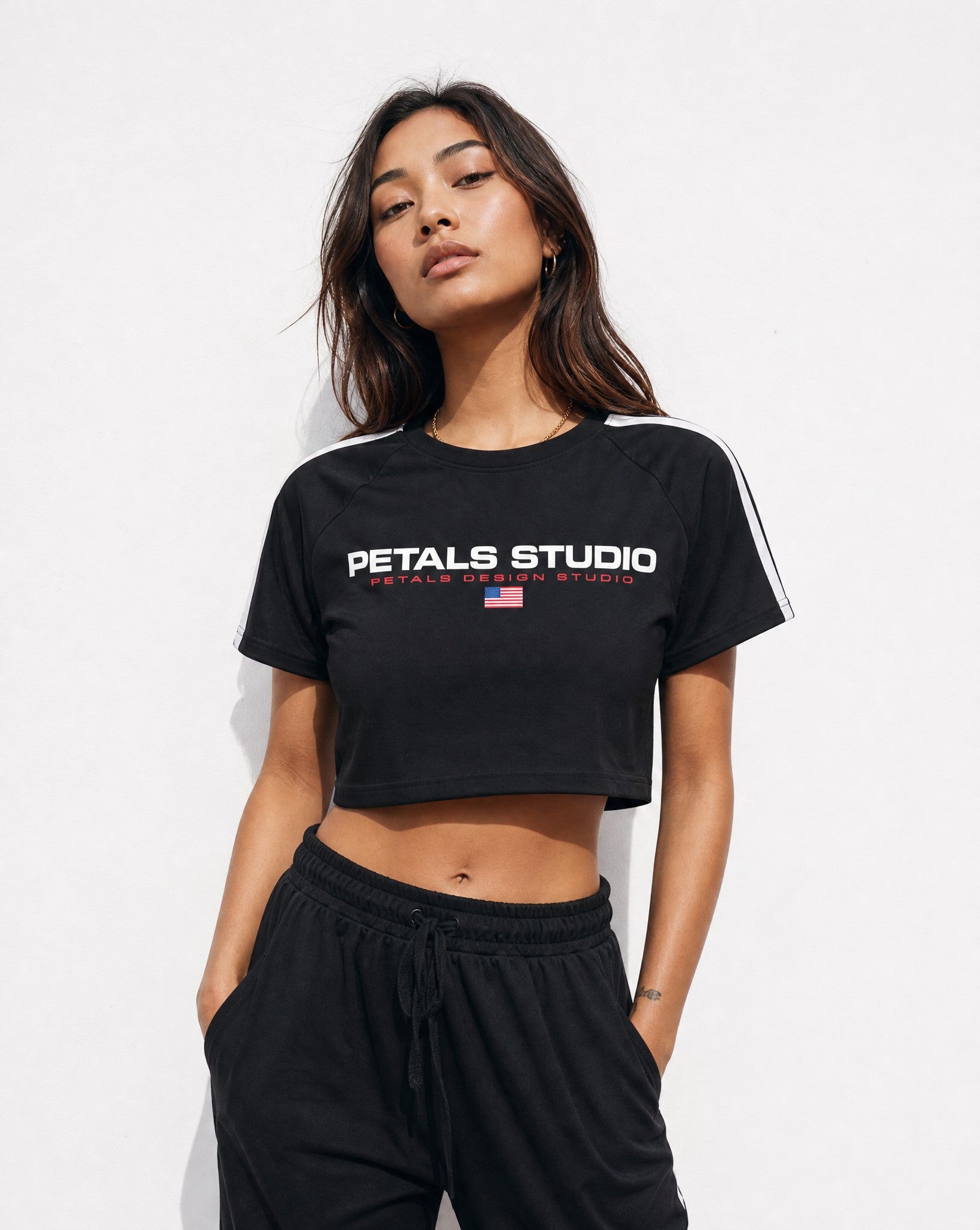 Petals Sport Crop Top - Editorial Image
