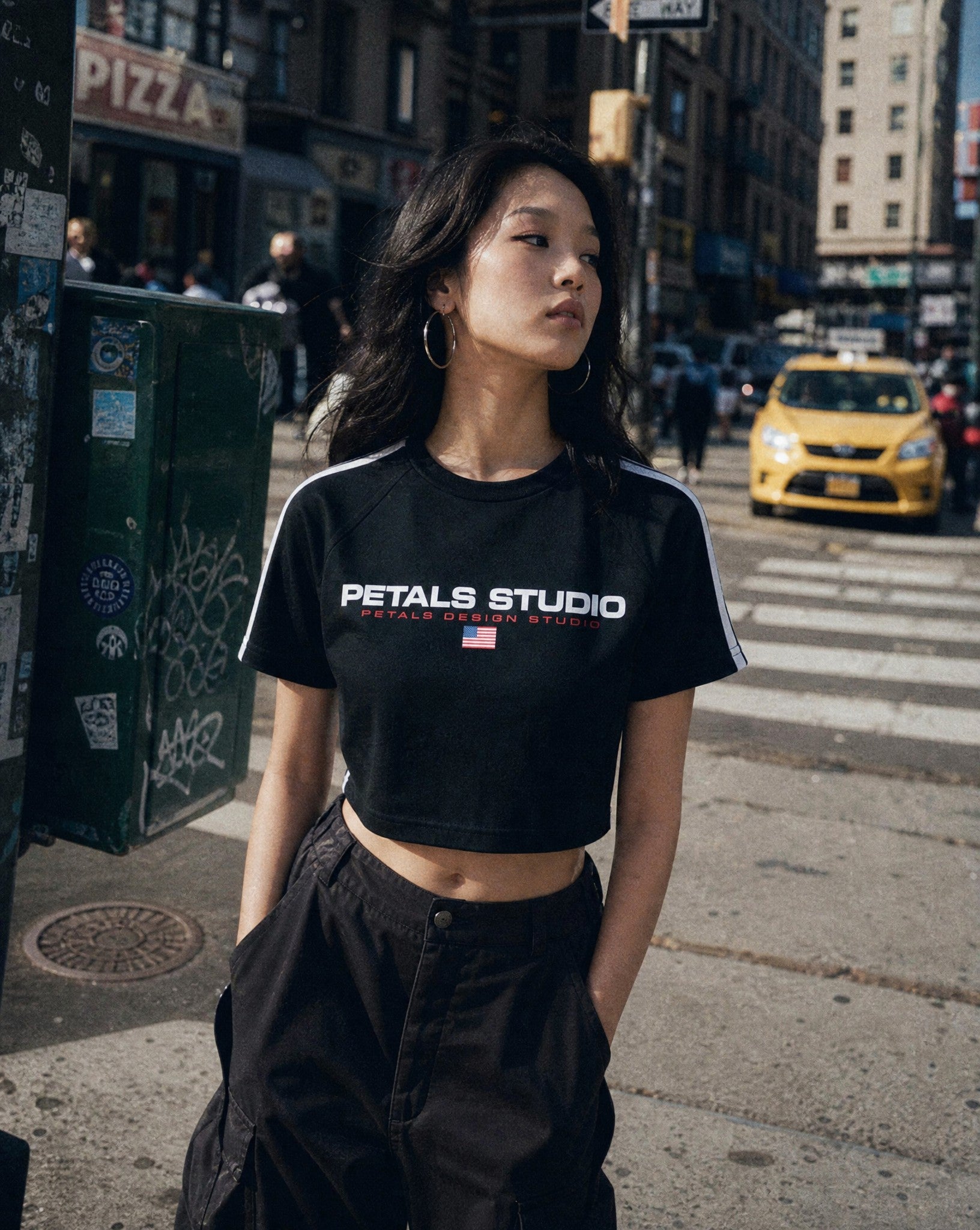 Petals Sport Crop Top - Lifestyle Image