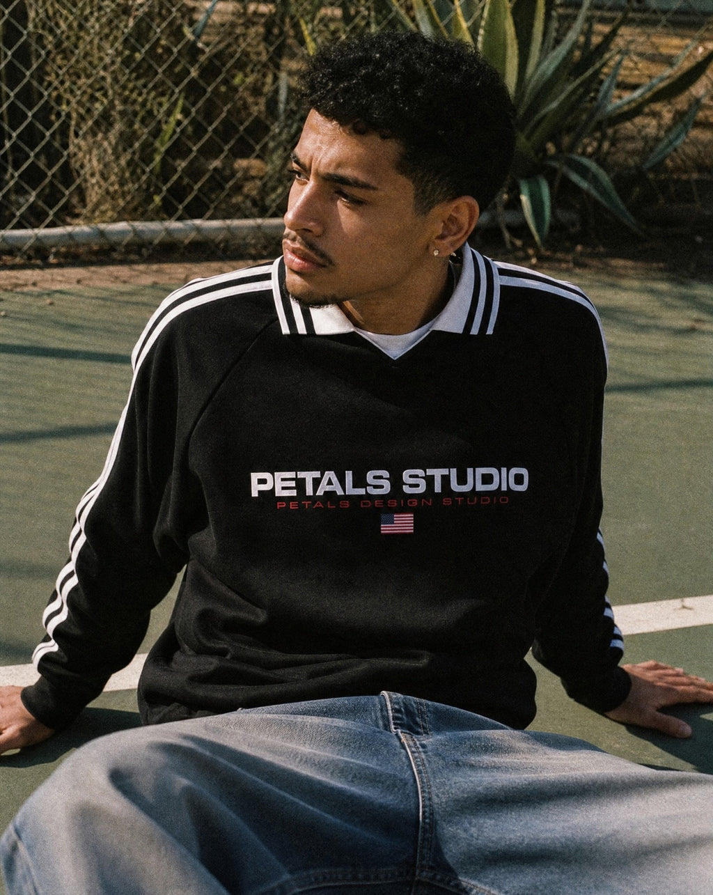Petals Sport Drawstring Polo Sweater - Lifestyle Image