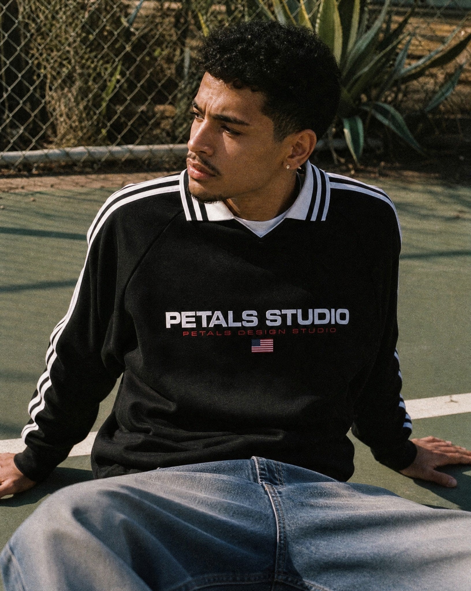 Petals Sport Drawstring Polo Sweater - Lifestyle Image