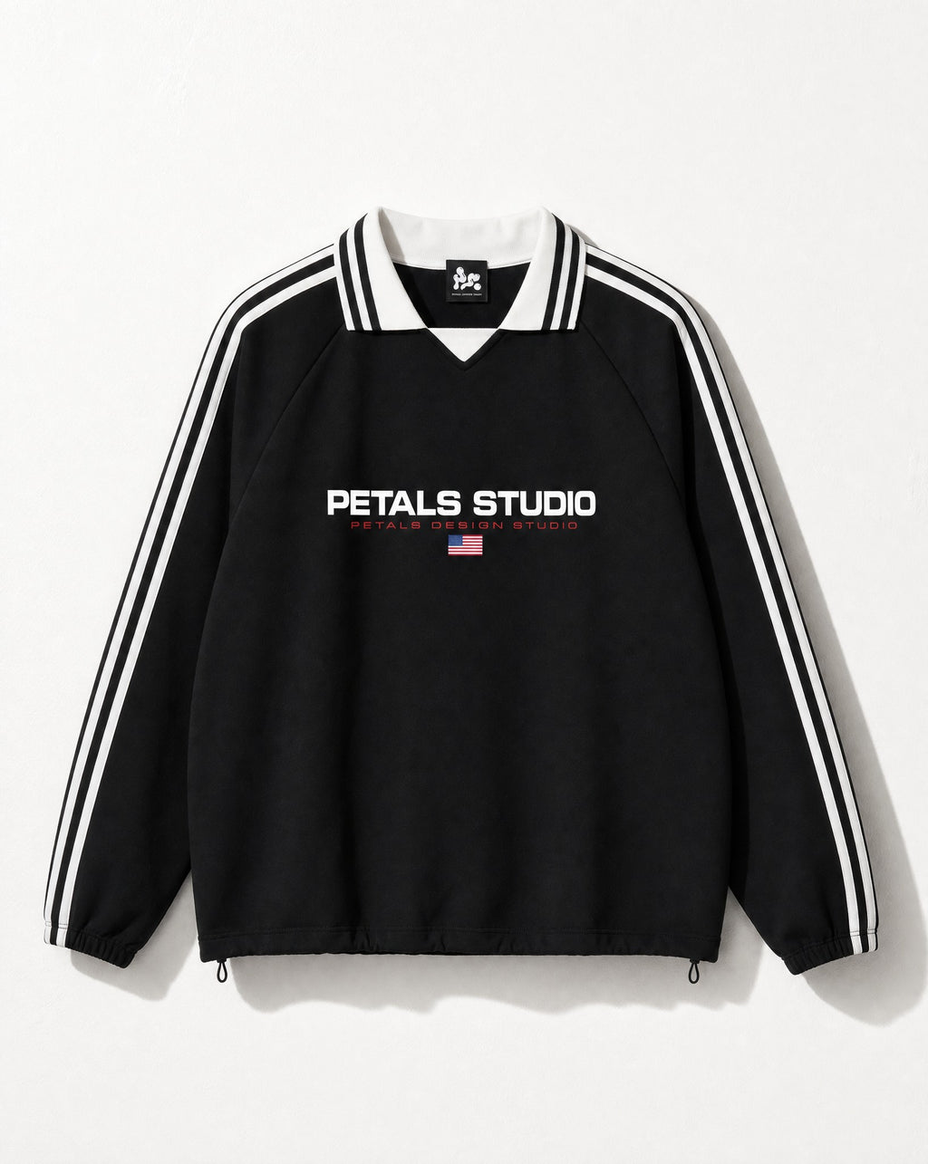 Petals Sport Drawstring Polo Sweater - White Wall Product