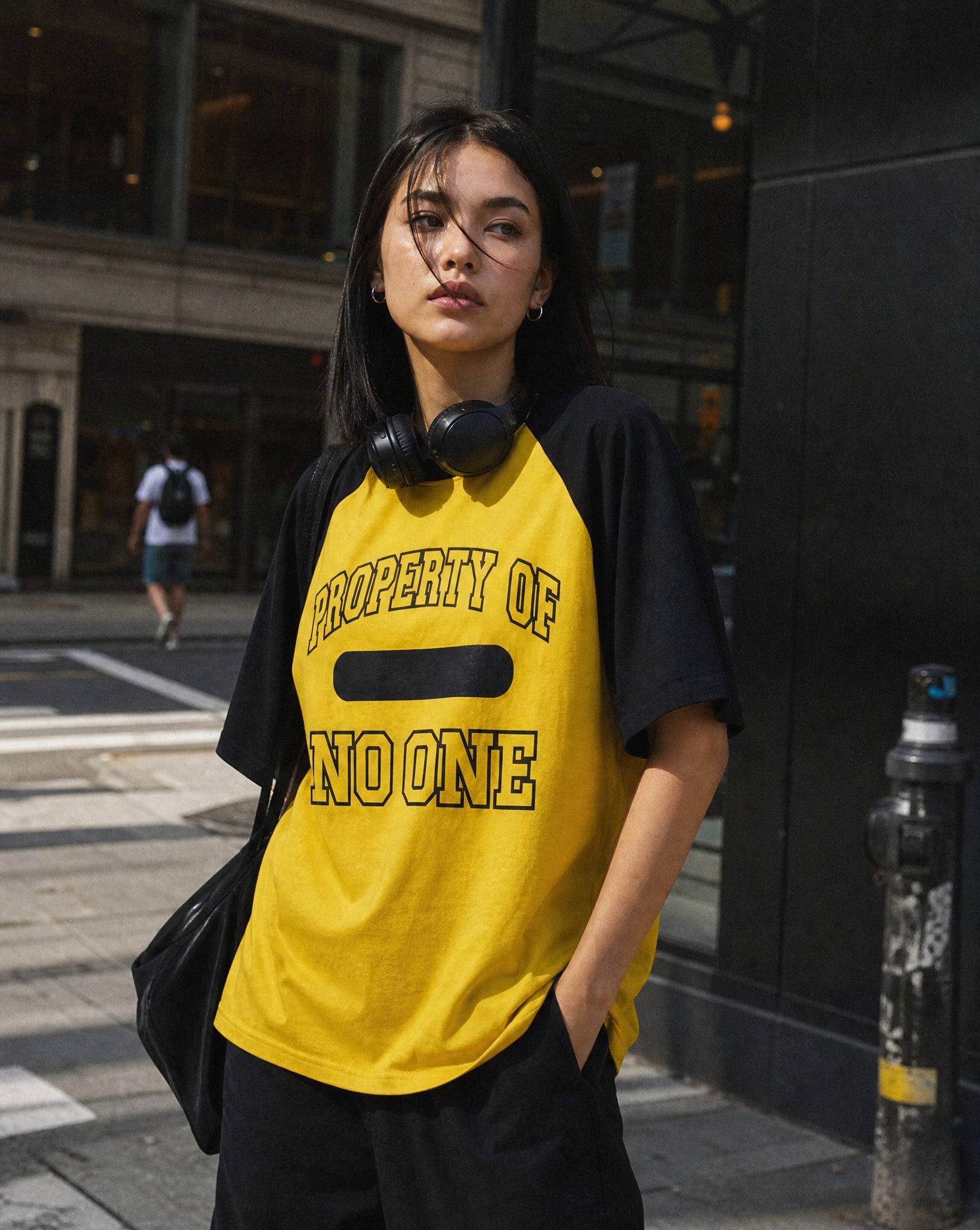 Property Ringer Tee in Yellow - Lifestyle Image